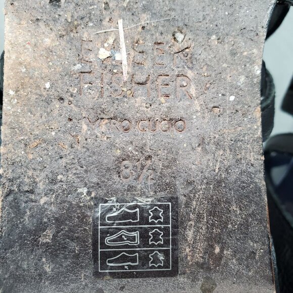 Eileen Fisher Shoes Womens 8.5 Black Leather Nest Caged Gladiator - Picture 8 of 9